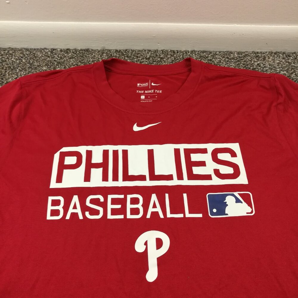Philadelphia Phillies Shirt Nike Authentic Collection Center Swoosh Mens Large
